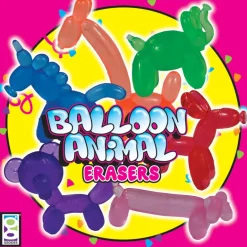 Balloon Animal Erasers - 24 per tub