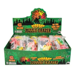 Big Foot Puzzle Erasers - 24 per display