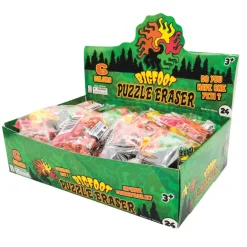 Big Foot Puzzle Erasers - 24 per display