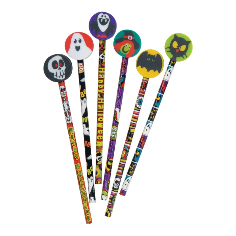 Boo Buddies Pencils With Giant Erasers - 36 per tub