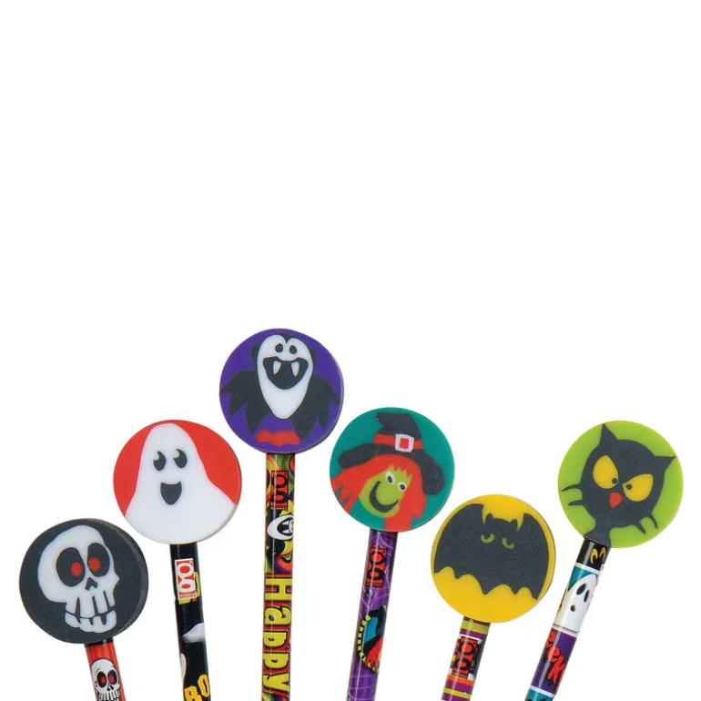 Boo Buddies Pencils With Giant Erasers - 36 per tub