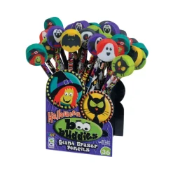 Boo Buddies Pencils With Giant Erasers - 36 per tub