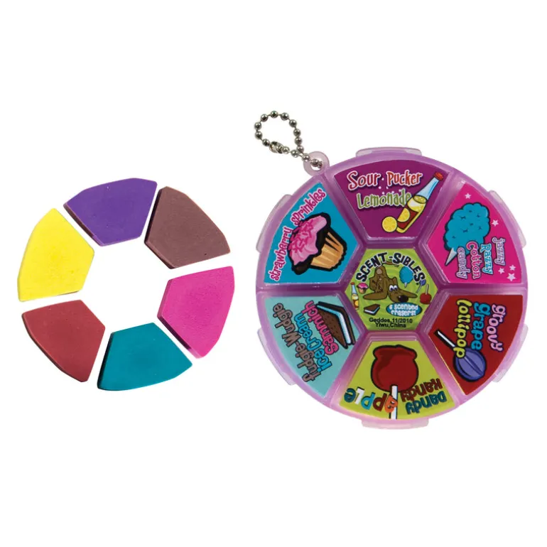 6-Ct Scentsibles Carnival Eraser Wheels - 24 per bag