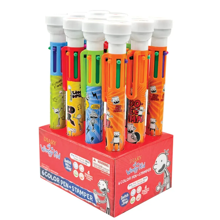 Diary of a Wimpy Kid 6-color Pen with Stamper - 12 per display