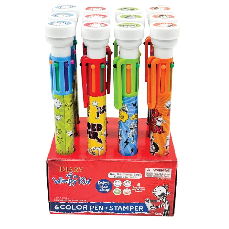 Diary of a Wimpy Kid 6-color Pen with Stamper - 12 per display