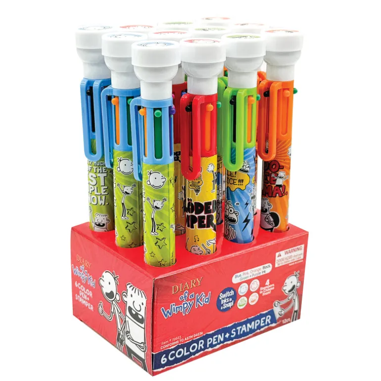 Diary of a Wimpy Kid 6-color Pen with Stamper - 12 per display