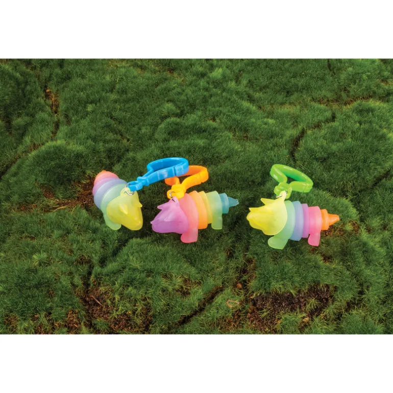 Dinosaur Glow-in-the-Dark Fidget Keychain - 24 per bag