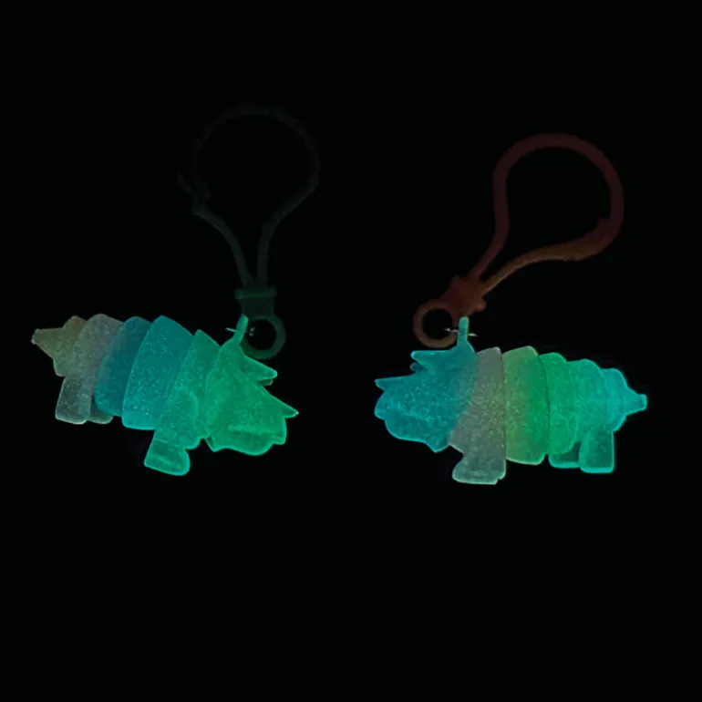 Dinosaur Glow-in-the-Dark Fidget Keychain - 24 per bag