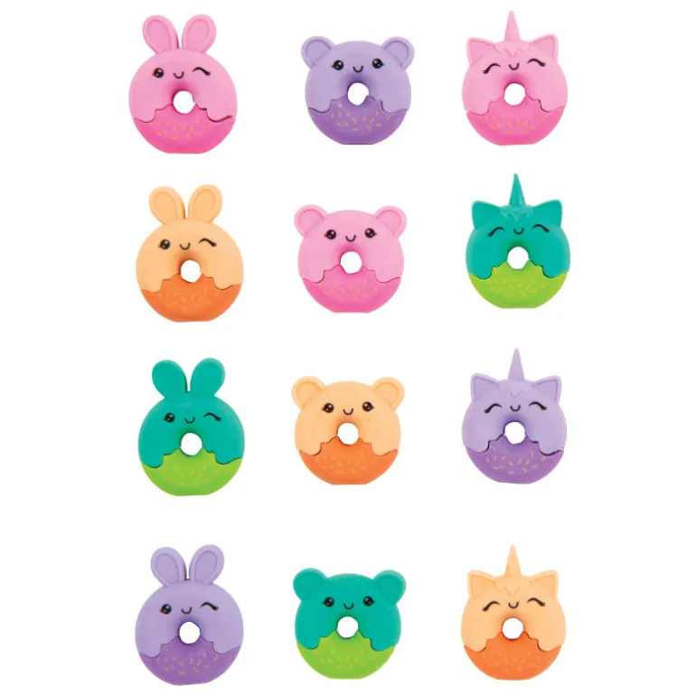 Donut Animal Pencil Eraser Topper - 48 per bag