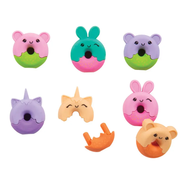 Donut Animal Pencil Eraser Topper - 48 per bag