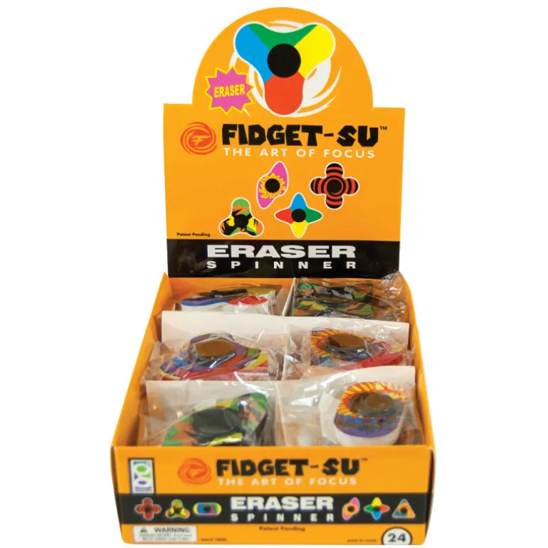 Fidget-Su Eraser Spinners - 24 per display