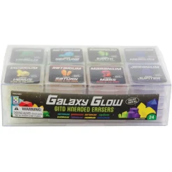 Galaxy Glow Kneaded Erasers - 24 per display