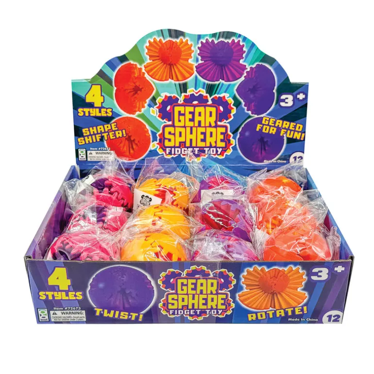 Gear Sphere Fidget Toys - 12 per display
