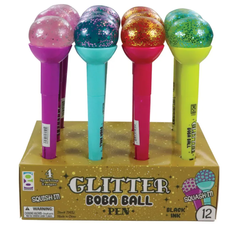 Glitter Boba Pens - 12 per display