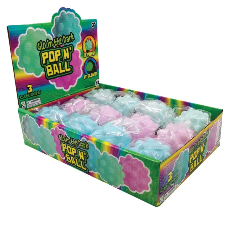 Glow In The Dark Pop N Ball - 12 per display