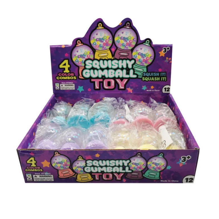 Gumball Machine Squishy Toys - 12 per display