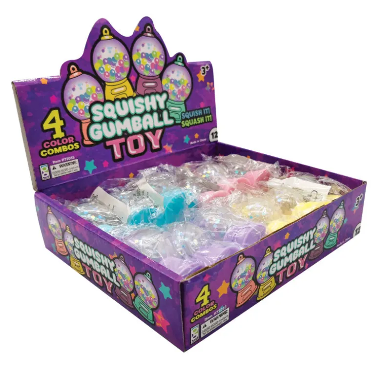 Gumball Machine Squishy Toys - 12 per display