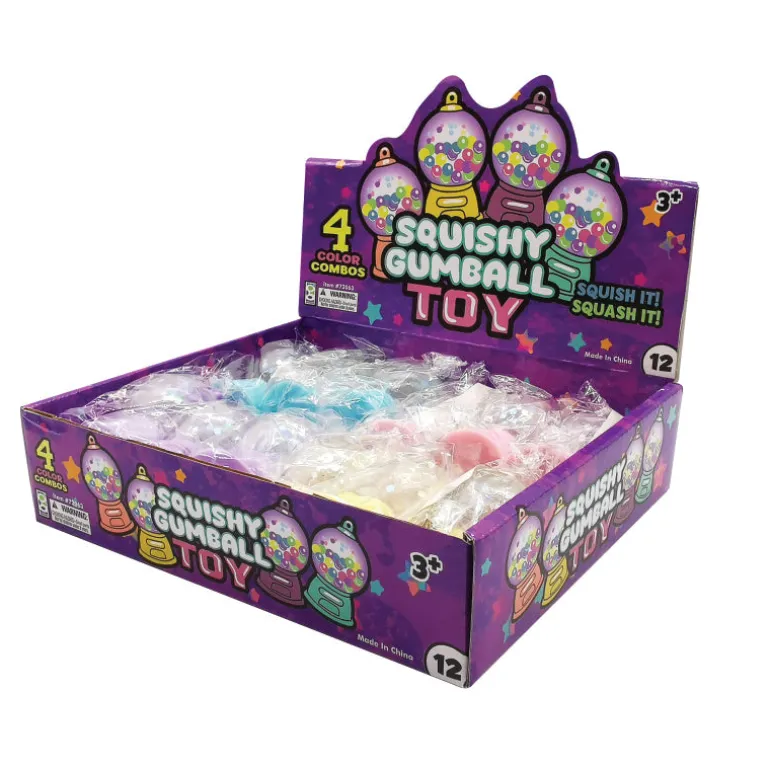 Gumball Machine Squishy Toys - 12 per display