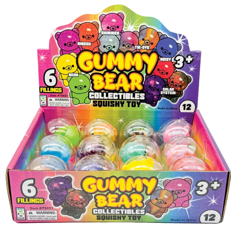 Gummy Bear Collectible Squishy Toys - 12 per bag