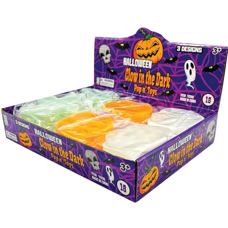 Halloween Glow-in-the-Dark Pop ‘N’ Toys - 18 per display
