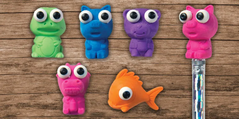 Here's Looking At You Eraser Toppers - 50 per bag