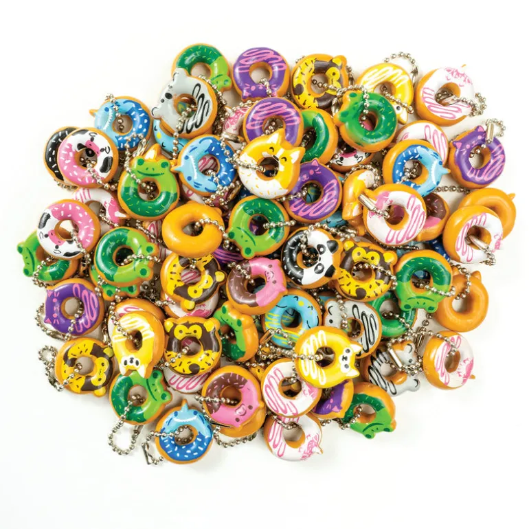 I Love Donuts: Animals Keychain Necklace Assortment - 100 per bag