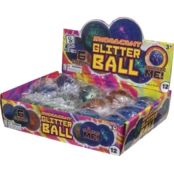 Iridescent Glitter Balls - 12 per display