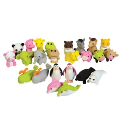 Jungle, Sea, and Farm Life 3D Eraser Assortment - 288 per display