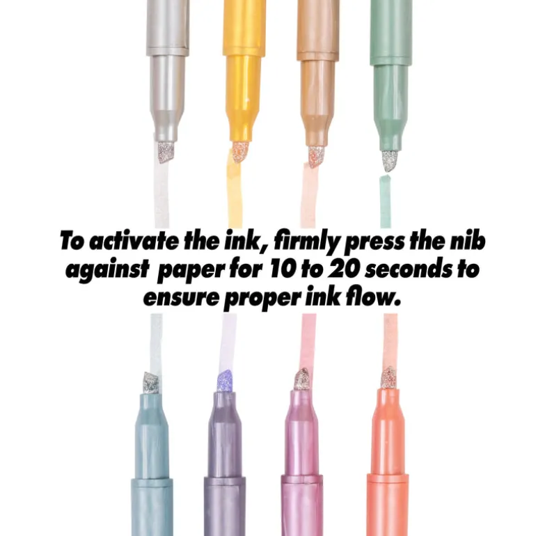 Metallic Glitter Highlighters - 24 per display