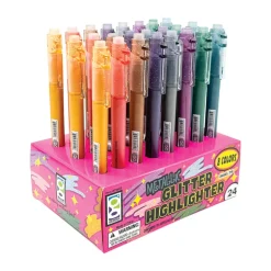 Metallic Glitter Highlighters - 24 per display