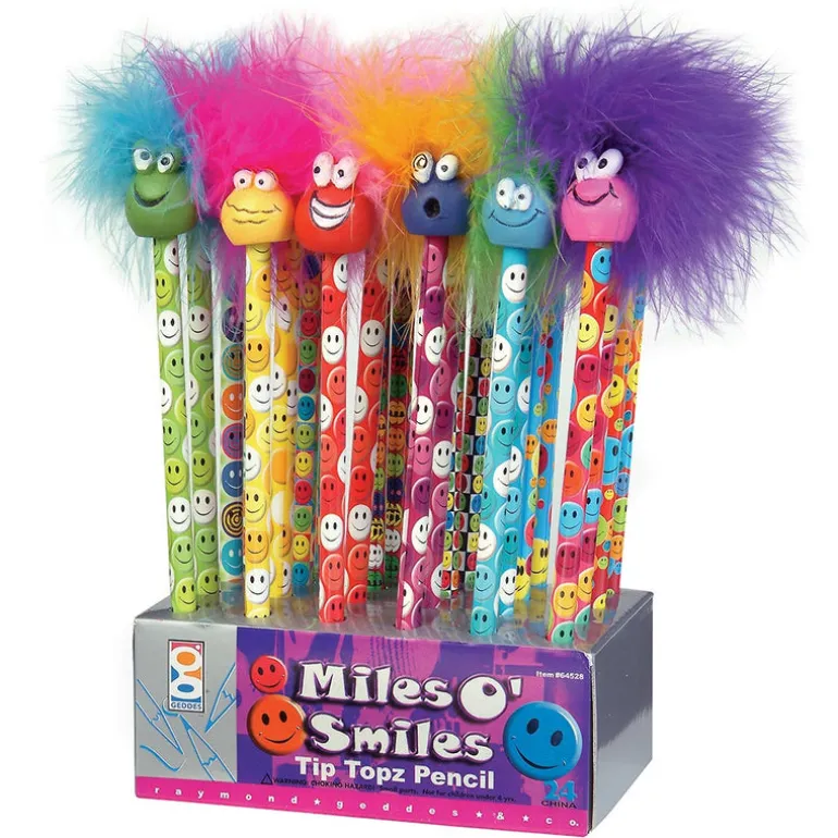 Miles O’ Smiles Tip Topz Pencils 24 per display