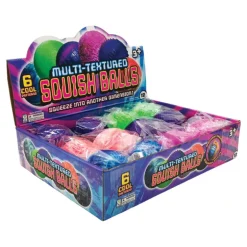 Multi Textured Squeeze Ball - 12 per display
