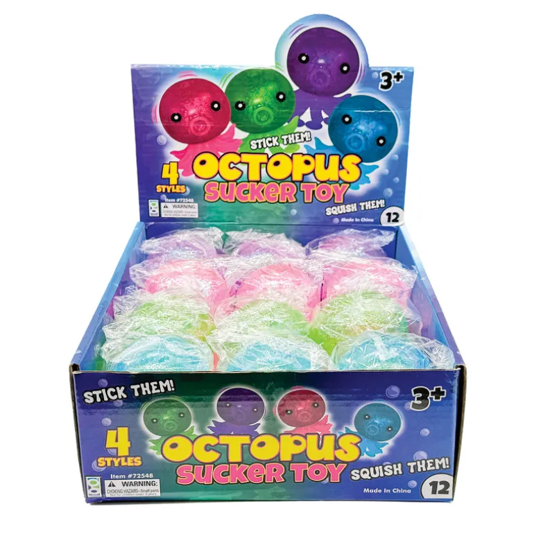Octopus Sucker Toys - 12 per Display