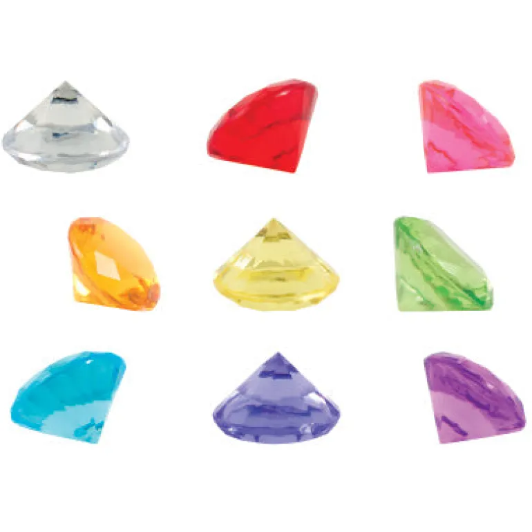 Plastic Diamond Sortable Toys - 250 per bag