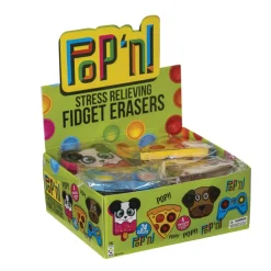 Pop N Erasers - 24 per display