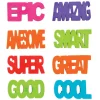 Positive Attitude Erasers - 24 per bag