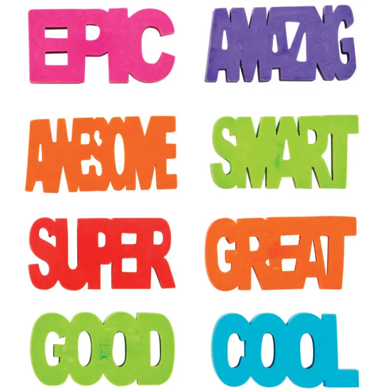 Positive Attitude Erasers - 24 per bag