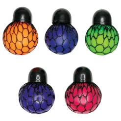 Rainbow Mesh Squeeze Balls - 24 per display