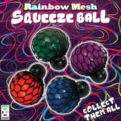 Rainbow Mesh Squeeze Balls - 24 per display