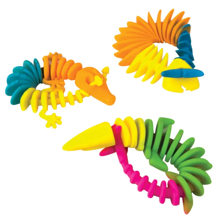 Rainbow Reptile Skeleton Toy - 24 per bag