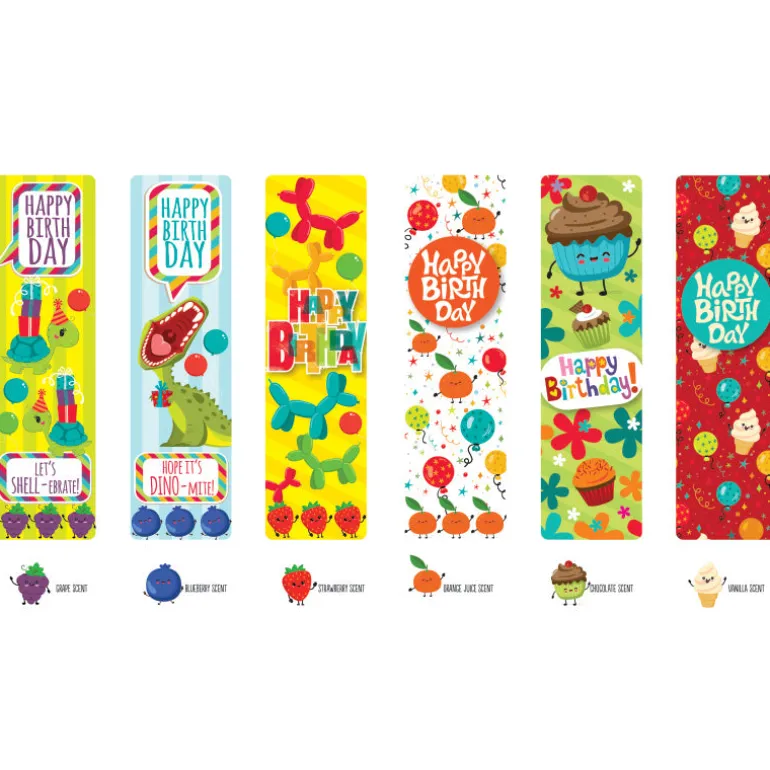 Scented Birthday Bookmarks - 48 per bag