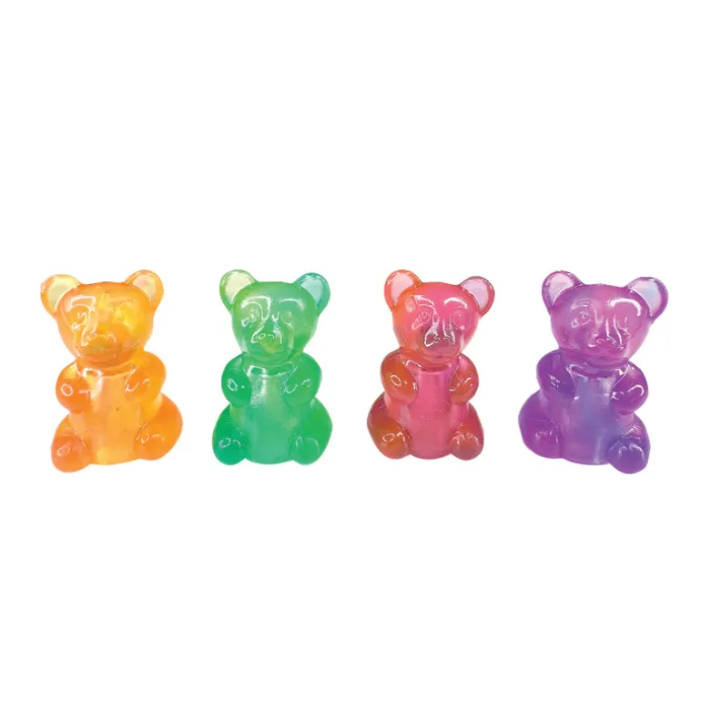 Scented 2-Color Gummy Bear Pencil Toppers - 24 per tub