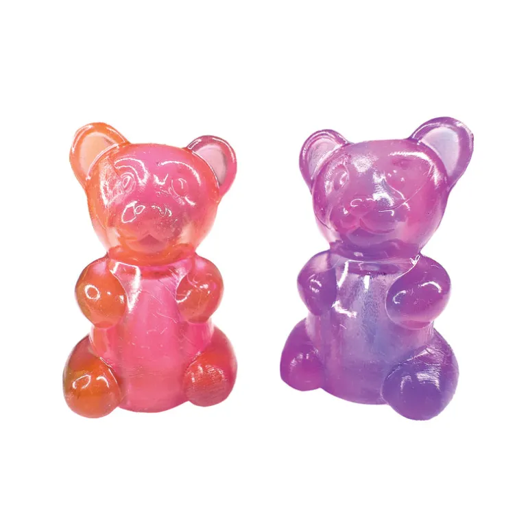 Scented 2-Color Gummy Bear Pencil Toppers - 24 per tub