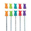 Scented Gummy Bear Pencil Toppers - 24 per tub