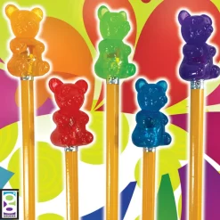 Scented Gummy Bear Pencil Toppers - 24 per tub