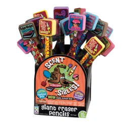 Scent-Sibles Pencils With Giant Erasers - 36 per display