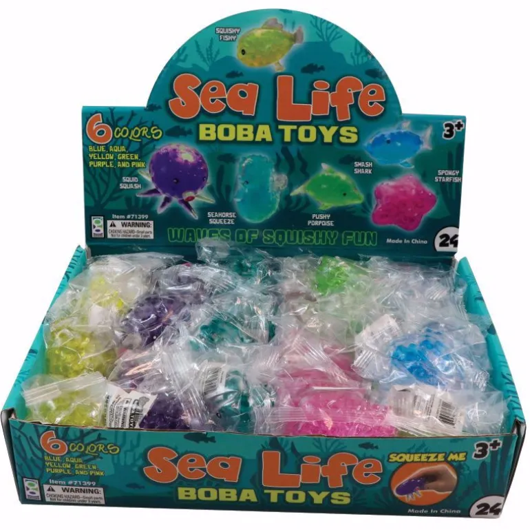 Small Sealife Boba Ball Toys - 24 per display