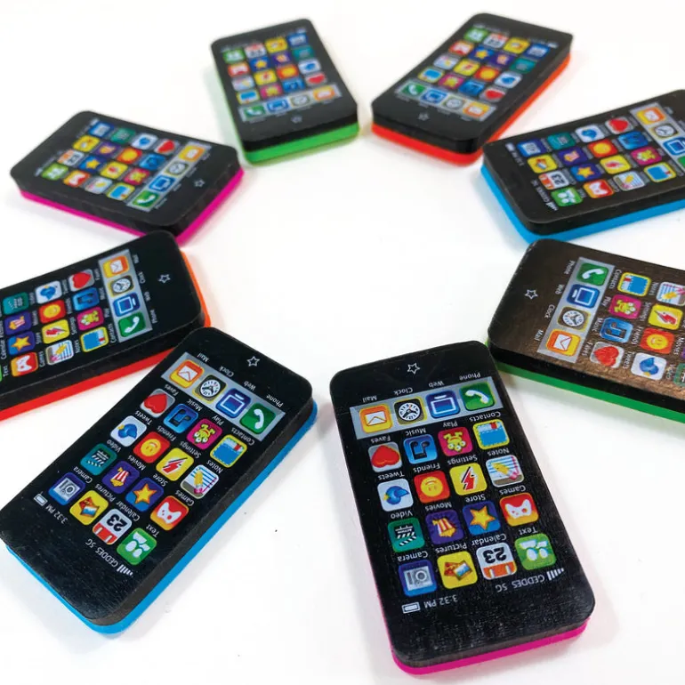 Smart Phone Erasers - 24 per display