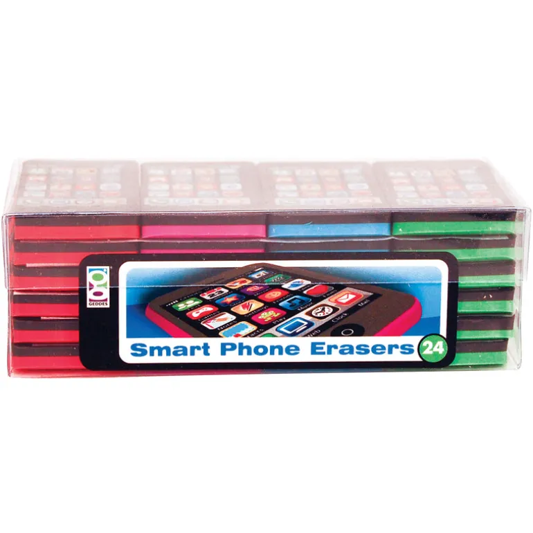 Smart Phone Erasers - 24 per display