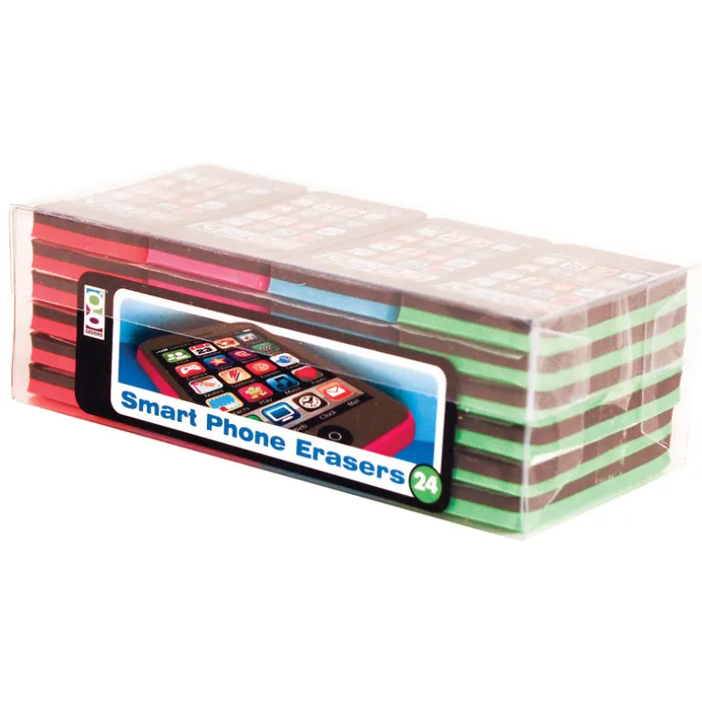 Smart Phone Erasers - 24 per display
